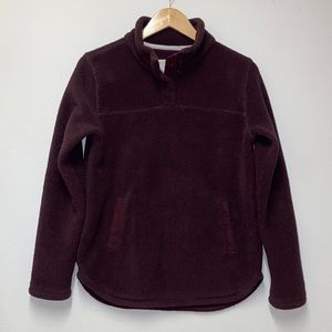 Fleece Sweater Sherpa Thread & Supply Burgundy Size Small